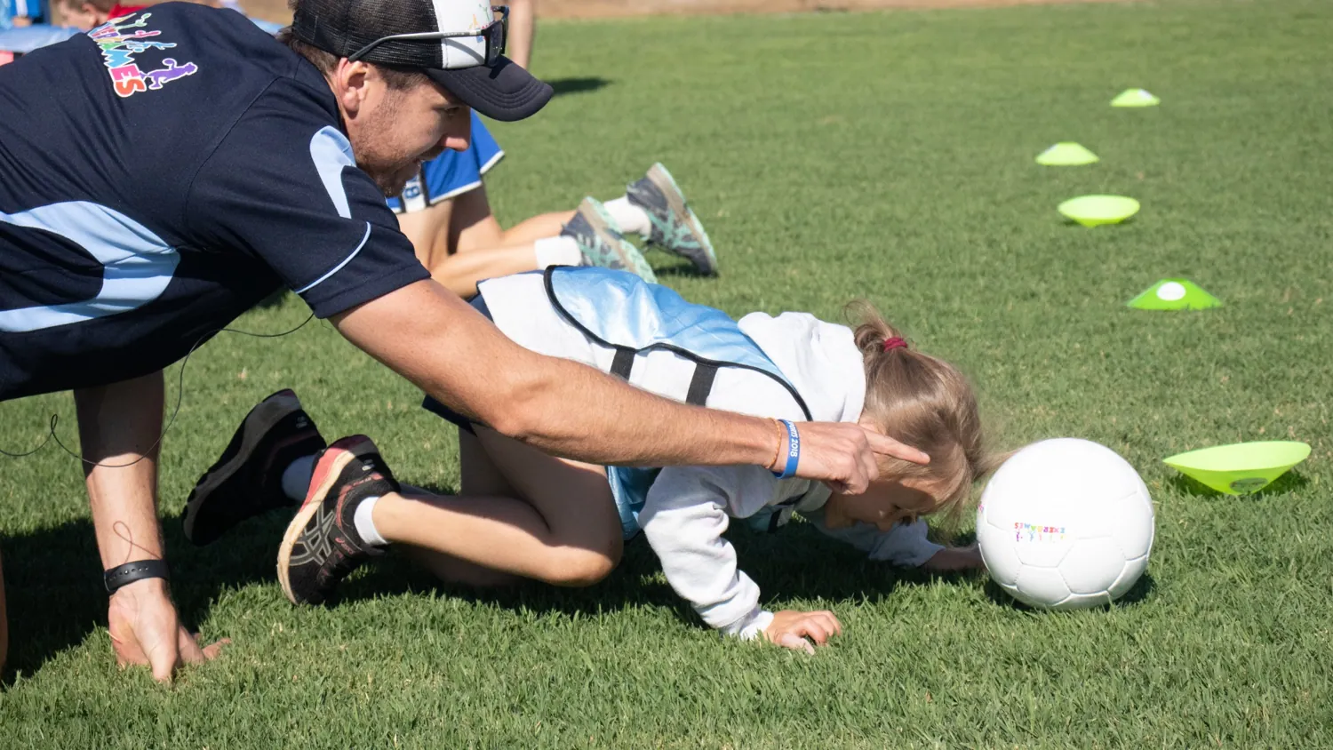Exergames coach leading an activity