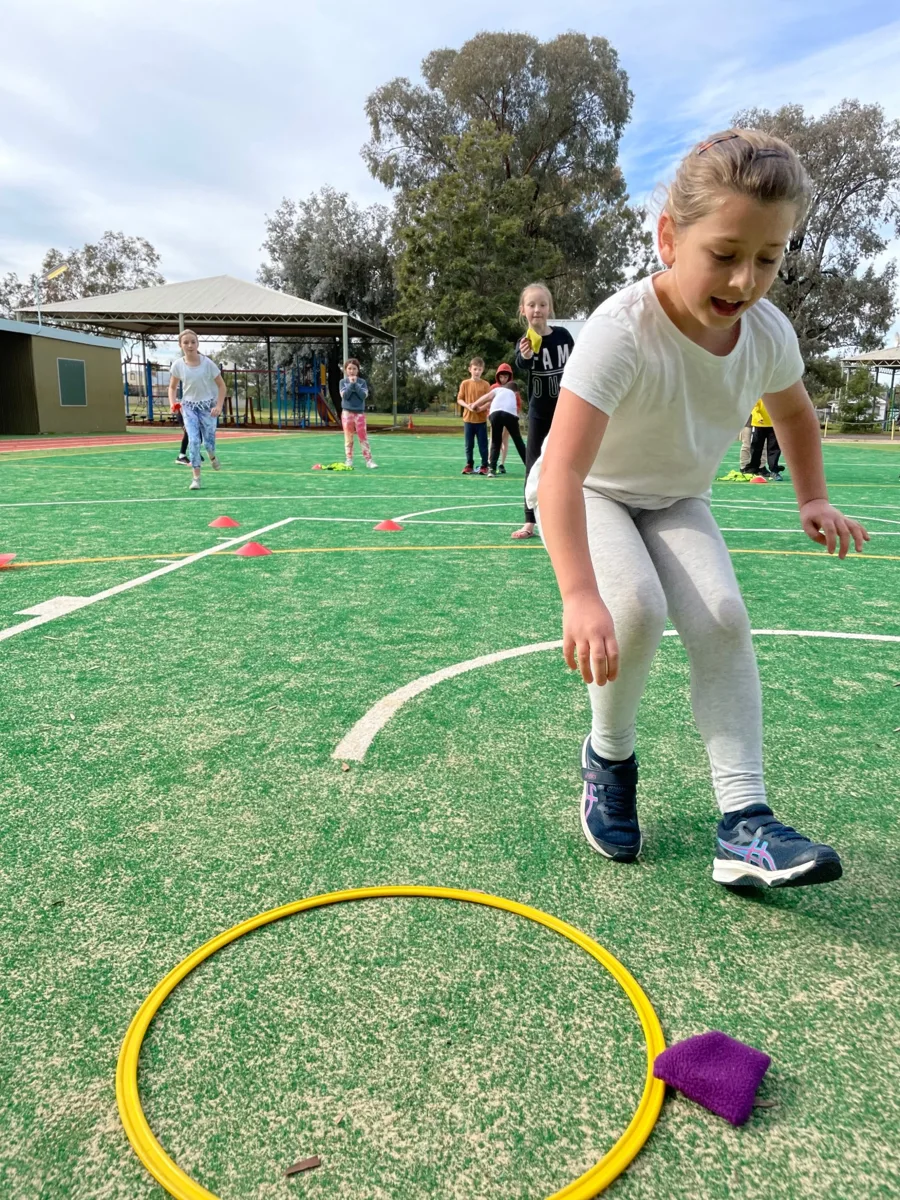 Children participating in an Exergames activity